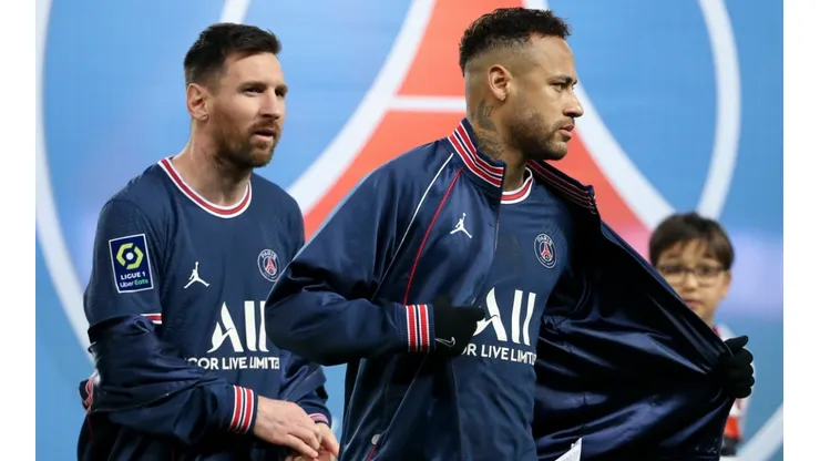 Lionel Messi and Neymar of PSG