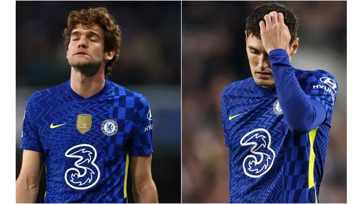 Marcos Alonso and Andreas Christensen of Chelsea