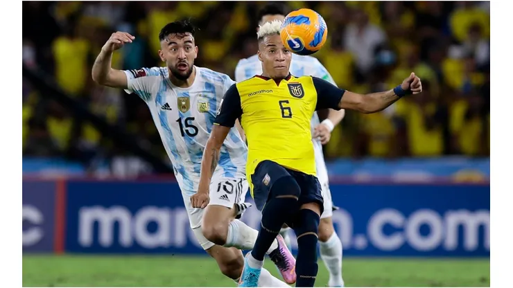 Byron Castillo, during a game with Ecuador in the World Cup Conmebol Qualifiers