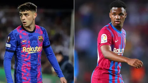 Pedri and Ansu Fati of Barcelona