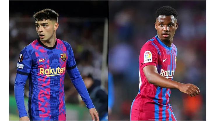 Pedri and Ansu Fati of Barcelona
