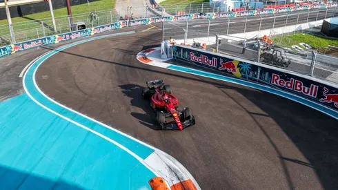 Charles Leclerc of Ferrari during practice ahead of the F1 Grand Prix of Miami