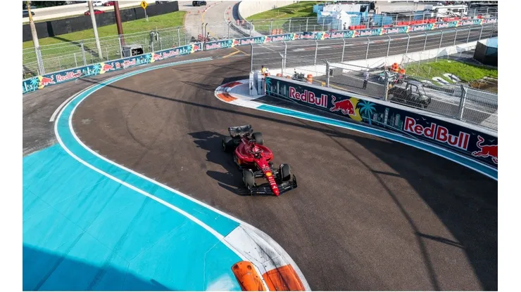 Charles Leclerc of Ferrari during practice ahead of the F1 Grand Prix of Miami