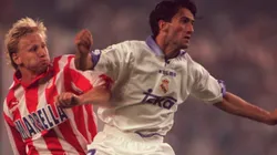 Radek Bejbl of Atletico Madrid and Christian Panucci of Real Madrid