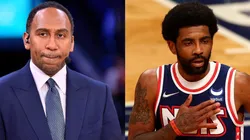 Stephen A. Smith (left) & Kyrie Irving.