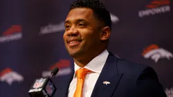 Russell Wilson in his first press conference as a Bronco.
