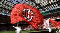 AC Milan flag during a italian soccer Serie A match