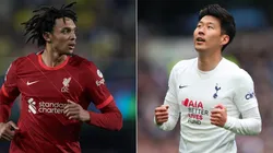 Trent Alexander Arnold of Liverpool and Son Heung-min of Tottenham