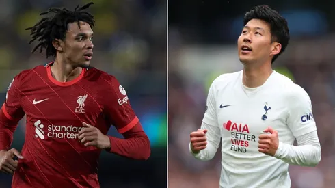 Trent Alexander Arnold of Liverpool and Son Heung-min of Tottenham