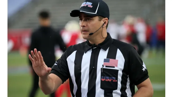 USFL official during a game in 2022