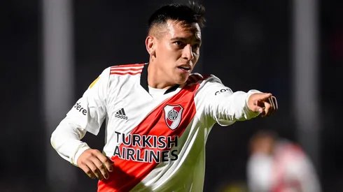 Esequiel Barco of River Plate celebrates after scoring