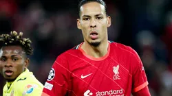 Virgil van Dijk during the UEFA Champions League match between Liverpool and Villarreal.