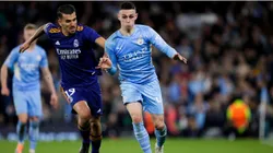 Dani Ceballos of Real Madrid and Phil Foden of Manchester City
