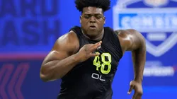 New Dallas Cowboys player Tyler Smith during the NFL combine