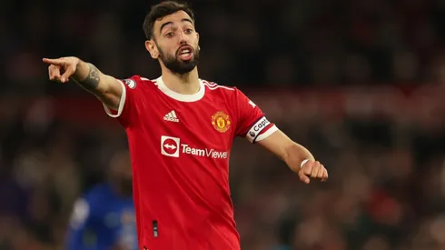 Bruno Fernandes of Manchester United during the Premier League match between Manchester United and Chelsea