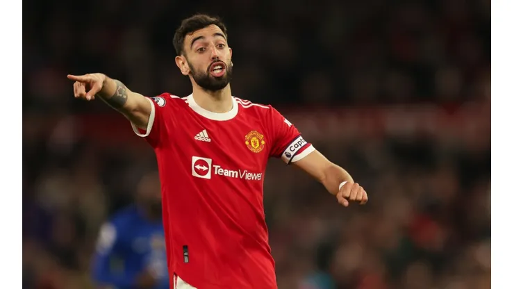 Bruno Fernandes of Manchester United during the Premier League match between Manchester United and Chelsea