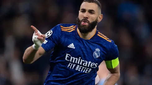 Karim Benzema of Real Madrid celebrates after scoring