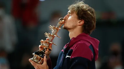 Alexander Zverev of Germany celebrates after winning the Men's Singles final match