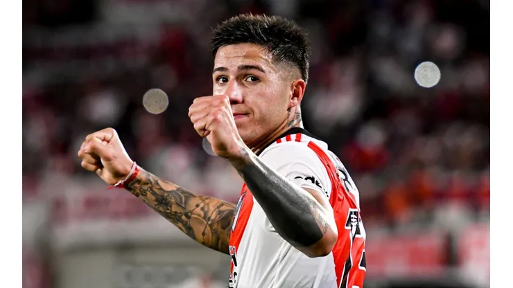 Enzo Fernandez of River Plate celebrates after scoring