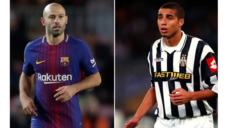 Javier Mascherano and David Trezeguet during their time as professional players