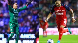 Luis Malagon of Necaxa and Alexis Vega of Chivas