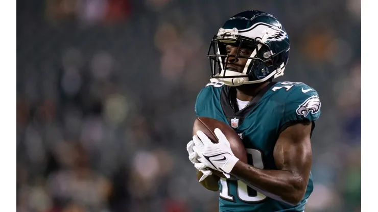 Jalen Reagor #18 of the Philadelphia Eagles