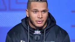 Jermaine Johnson II at the combine press day