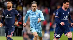 Sergio Ramos, Jack Grealish and Lionel Messi