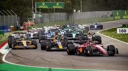 The start of the sprint race ahead of the F1 Grand Prix of Emilia Romagna