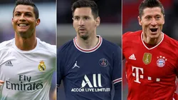 Cristiano Ronaldo, Lionel Messi, and Robert Lewandowski