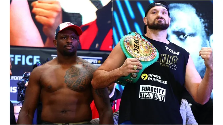 Dillian Whyte (L) and Tyson Fury (R)
