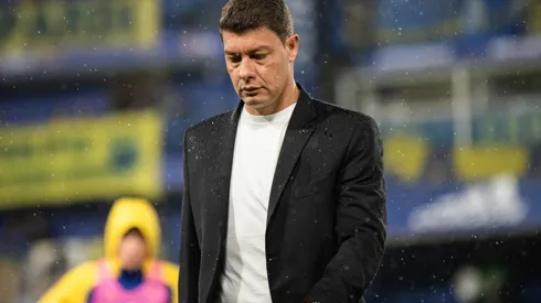 Coach Sebastian Battaglia of Boca Juniors