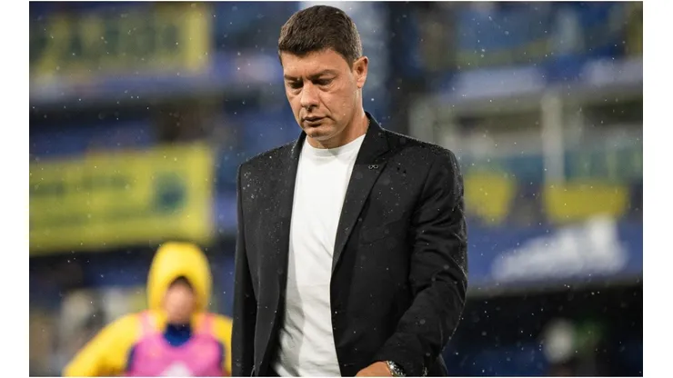 Coach Sebastian Battaglia of Boca Juniors