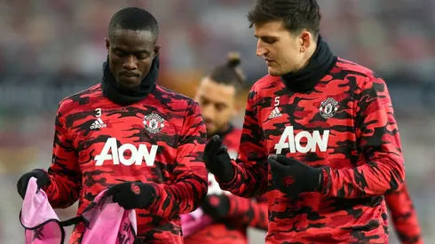 Eric Bailly and Harry Maguire of Manchester United