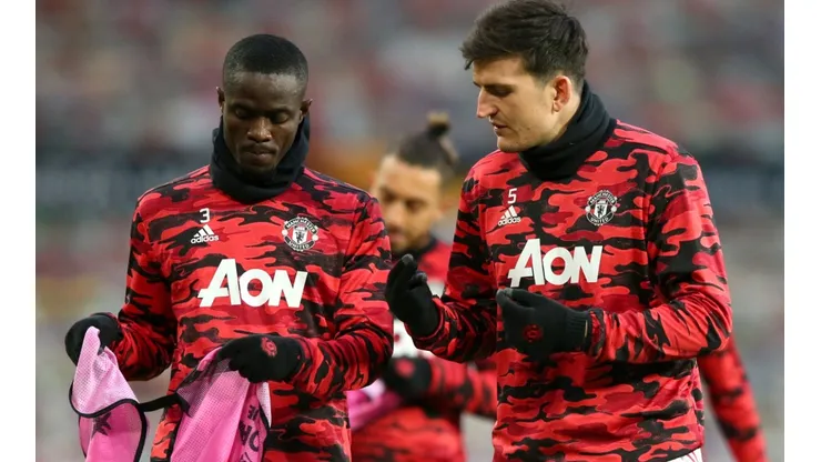 Eric Bailly and Harry Maguire of Manchester United