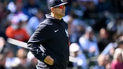 Aaron Boone during the 2024 season with the Yankees. (G Fiume/Getty Images)