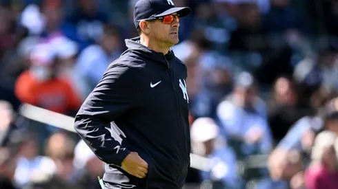 Aaron Boone during the 2024 season with the Yankees. (G Fiume/Getty Images)