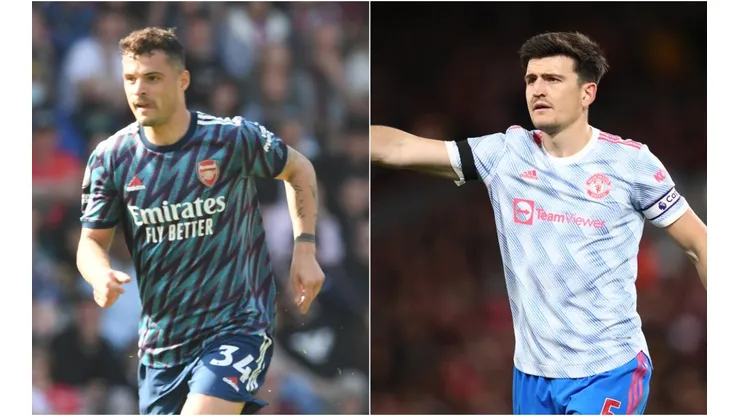 Granit Xhaka and Harry Maguire