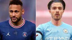 Neymar of PSG and Jack Grealish of Manchester City