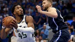 Donovan Mitchell of the Utah Jazz and Maxi Kleber of the Dallas Mavericks