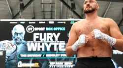 Tyson Fury during the openworkout of his April 23 fight