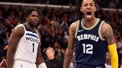 Ja Morant of the Memphis Grizzlies vs the Minnesota Timberwolves
