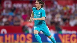 Luka Modric of Real Madrid in action during the LaLiga Santander match between Sevilla FC and Real Madrid CF