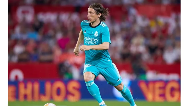 Luka Modric of Real Madrid in action during the LaLiga Santander match between Sevilla FC and Real Madrid CF