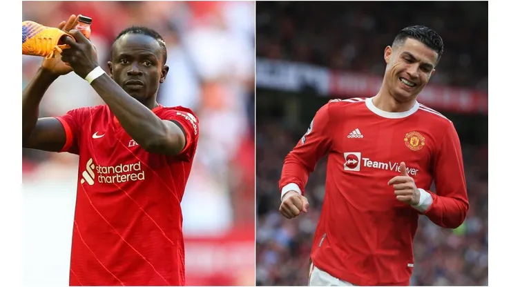 Sadio Mane of Liverpool and Cristiano Ronaldo of Manchester United