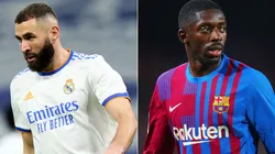 Karim Benzema of Real Madrid (left) and Ousmane Dembele of Barcelona.