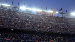 A view of the Camp Nou in Barcelona's La Liga game against Cadiz.
