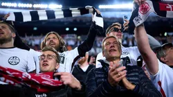Eintracht Frankfurt supporters at Camp Nou