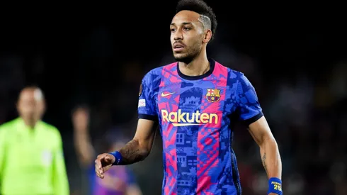 Pierre Emerick Aubameyang during the UEFA Europa League match between FC Barcelona v Eintracht Frankfurt
