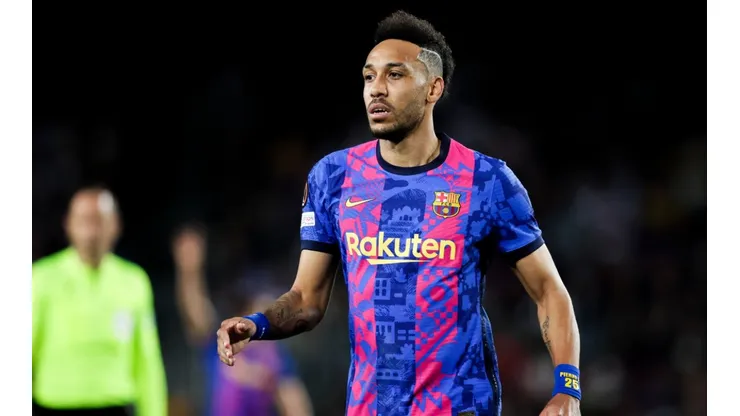 Pierre Emerick Aubameyang during the UEFA Europa League match between FC Barcelona v Eintracht Frankfurt